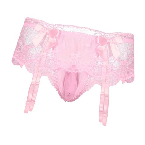Men S See Through Femboy Lingerie Garter Panty Femboy Etsy