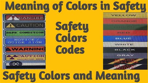 Safety Colors And Meaning Meaning Of Colors In Safety Safety Color Code