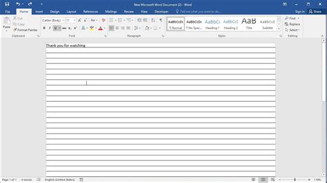 How To Do Lined Paper In Word Printable Templates Free