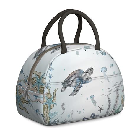 Turtle Reef Lunch Box - Vibrant Underwater Coral Pattern, Leakproof