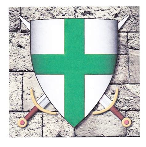 Argent a cross Vert. The Arms of the Military and Hospitaller Order of ...