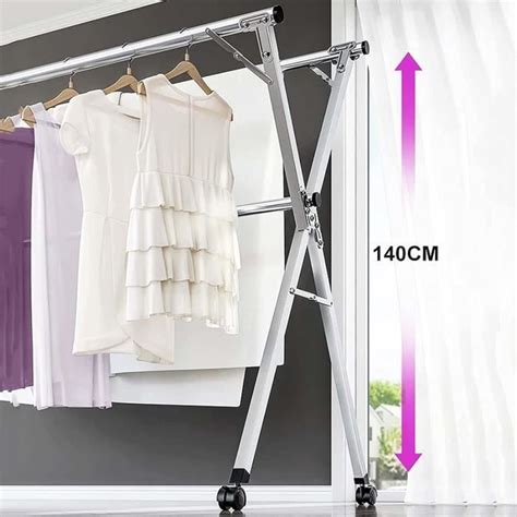 UVCMDUI Etendage Linge Interieur Exterieur Pliable Poteau Etendoir