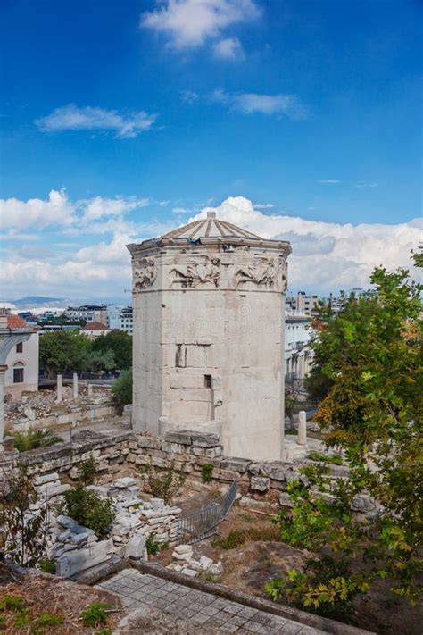 Tower of winds in Athens stock image. Image of monument - 240725885