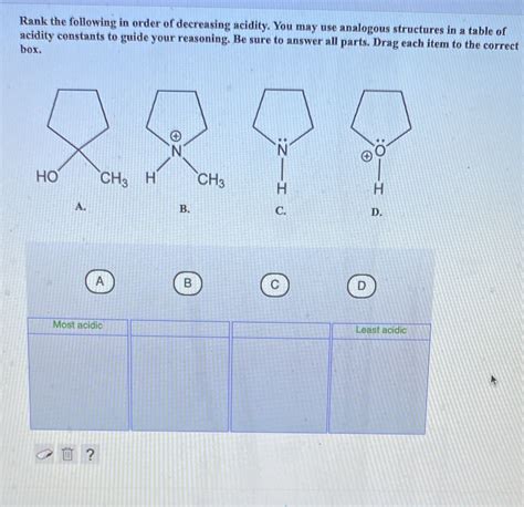 [solved] Rank The Following In Order Of Decreasing Acidity You May Use Course Hero