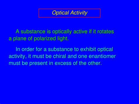 PPT - Optical Activity/ Optical Rotation PowerPoint Presentation, free ...