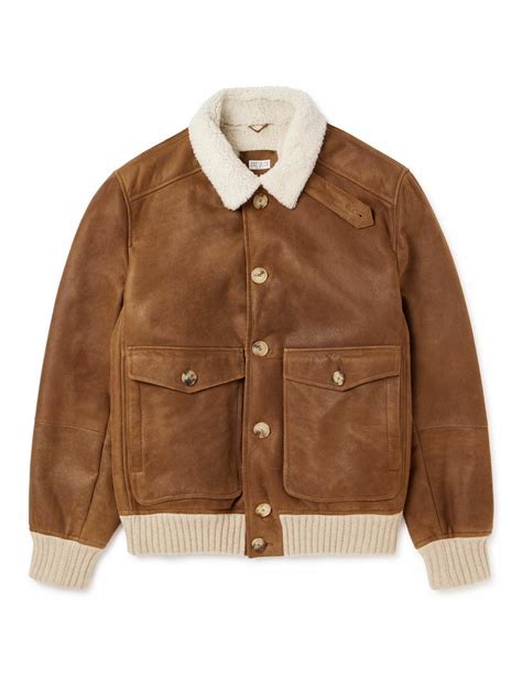 Brunello Cucinelli Shearling Jacket Brown Brunello Cucinelli