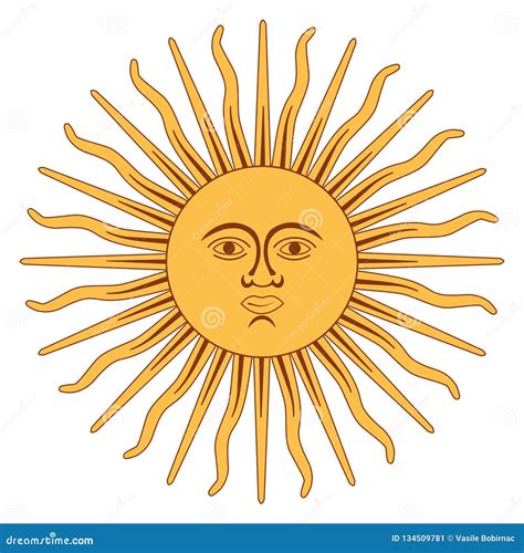 The Sun of Argentina Flag stock vector. Illustration of background - 134509781