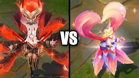 Immortalized Legend Ahri Vs Star Guardian Ahri Skins Comparison League