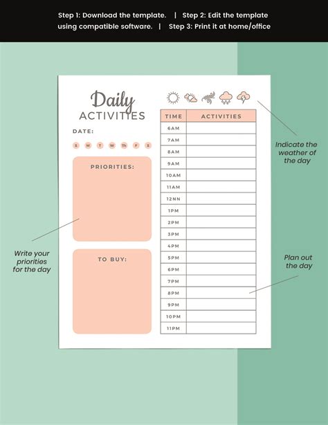 Printable Life Planner Template In Indesign Pdf Download