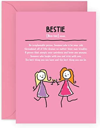 Central Bestfriend Card Bestie Birthday Card For Women Besties