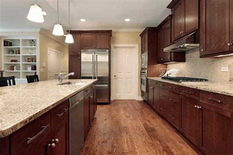 Wood Floor And Kitchen Cabinet Combination Designs Flooring Guide By