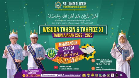 LIVE Wisuda Tahsin Tahfidz Ke 11 SD Luqman Al Hakim Pesantren