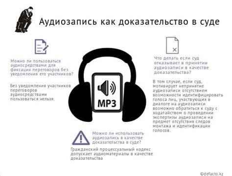 Аудиозапись как доказательство в суде | Юридическая фирма De Facto
