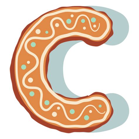 Gingerbread Cookie Letter C Png Svg Design For T Shirts