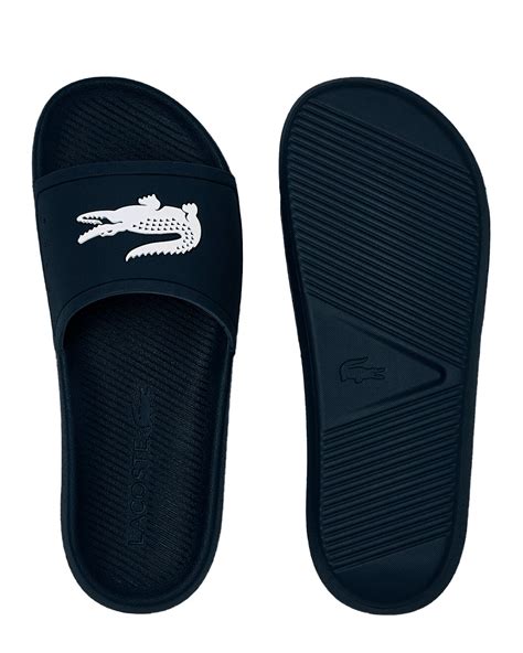 Chinelo Da Lacoste Masculino - Chinelo Lacoste Croco Slide Masculino - Marinho | Sportfan