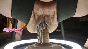 BBW Slut Mistythyghs Squatting On BBC Toy XNXX