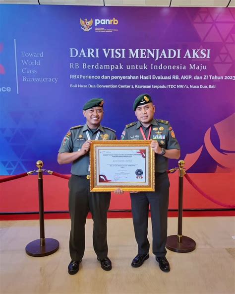 Satker Divif 2 Kostrad Berhasil Meraih Predikat Wilayah Bebas Dari