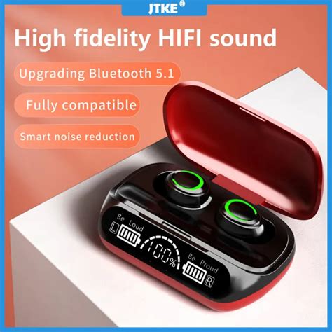 Jtke Tws Bluetooth Earphones Stereo Wireless Touch Control