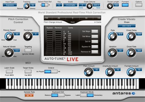 Auto Tune Live Antares Audio Technology Auto Tune Live Audiofanzine