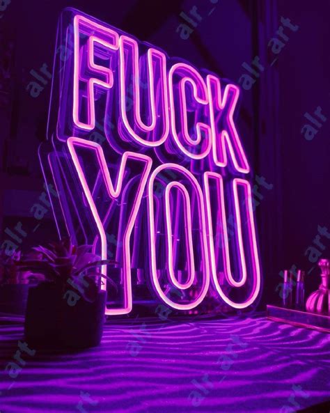 Neon Fuck You Custom Neon Sign For Interior House Design Etsy