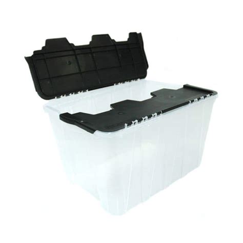 Hdx Clear 12 Gal Flip Top Storage Tote 211512 The Home Depot