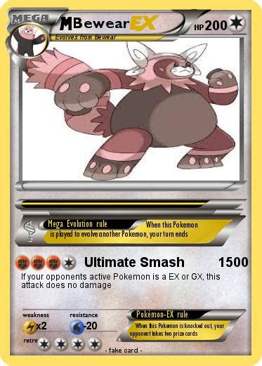 Pokémon Bewear 22 22 - Ultimate Smash 0 - My Pokemon Card