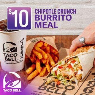 DEAL Taco Bell 10 Chipotle Crunch Burrito Meal Frugal Feeds