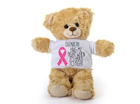 Teddy Bear T Breast Cancer T Fight Cancer Plush Stuffed Bear Get Well Cancer Etsy