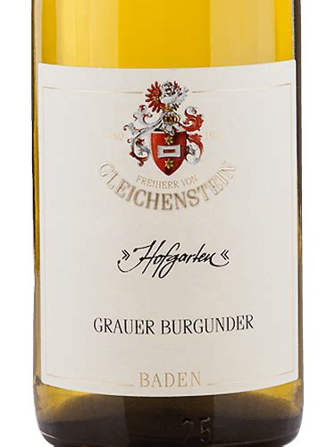 Freiherr Von Gleichenstein Hofgarten Grauer Burgunder Vivino Us