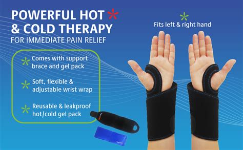 Amazon Therapaq Wrist Ice Pack Wrap Reusable Hand Ice Pack Hot And Cold Gel Compression