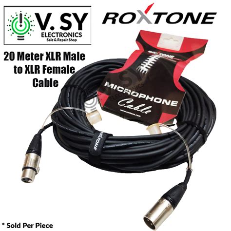 Roxtone Premium Heavy Duty M M Pin Xlr Male Plug To Xlr Female