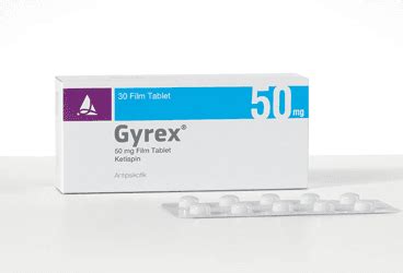 GYREX 50 MG FILM KAPLI TABLET 30 FILM KAPLI TABLET İlaç Rehberi