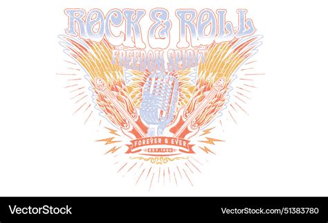 America Eagle Rock And Roll Poster Design Vector Image