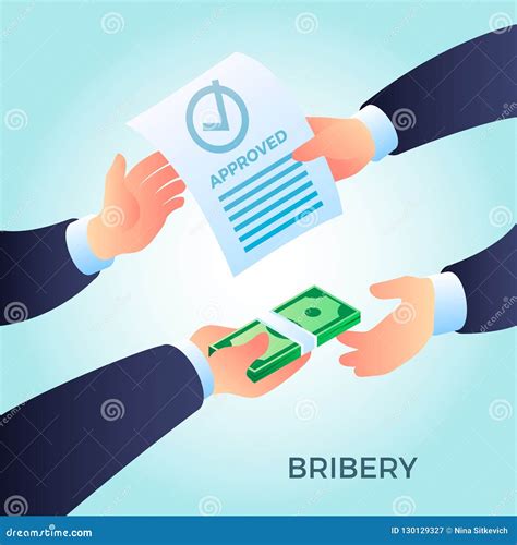 Bribery Concept Background, Isometric Style Stock Vector - Illustration ...