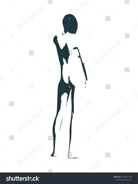 Beautiful Sexy Lady Pretty Naked Woman Stock Vector Royalty Free 1256891164 Shutterstock