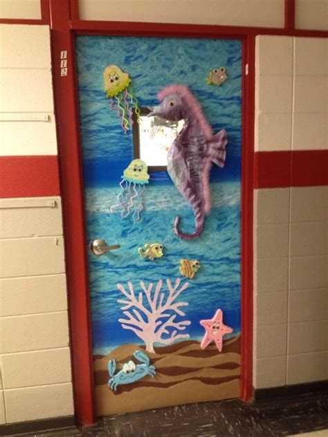 Classroom Art Door Seahorse Jellyfish Crab Starfish Ocean Theme