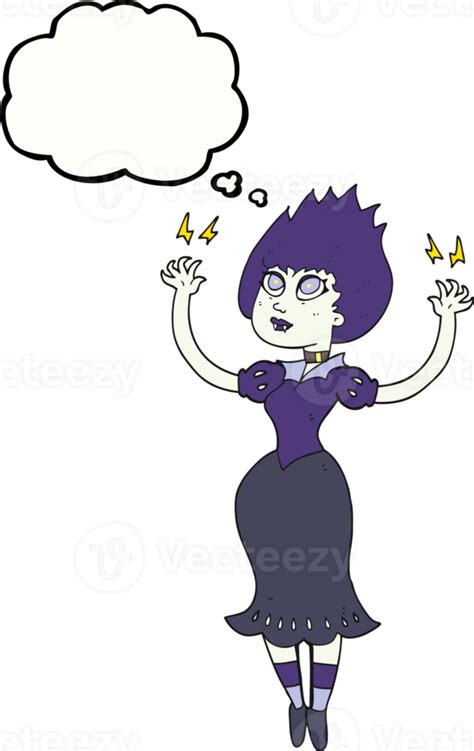 Drawn Thought Bubble Cartoon Vampire Girl 45307329 Png