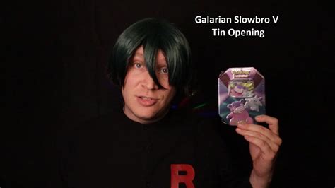 Pokemon Galarian Slowbro V Tin Openning Youtube