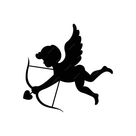 Premium Vector Cupid Silhouette Vector Illustration