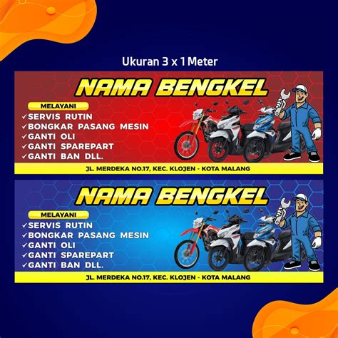 Jual SPANDUK BENGKEL SERVIS MOTOR | Shopee Indonesia