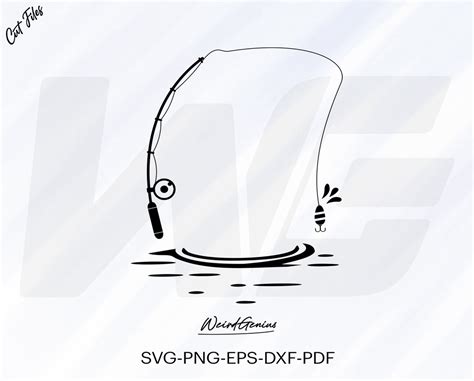 Fishing Pole Template Svg, Fishing Pole Svg, Fishing Hook Svg, Fishing ...