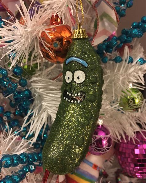 Pickle Rick Christmas Pickle Ornament Etsy Christmas Pickle Hand Painted Ornaments Painted