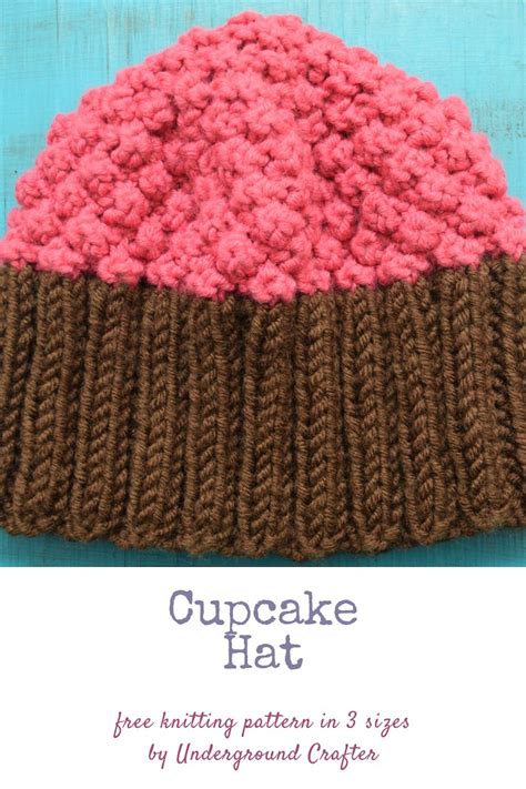 Knitting Pattern: Cupcake Hat in 3 Sizes - Underground Crafter