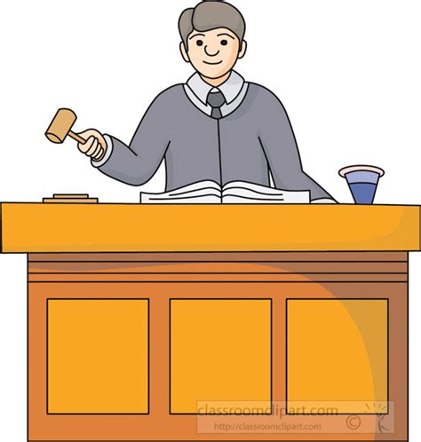 Legal Clipart - judge-in-courtroom-2 - Classroom Clipart