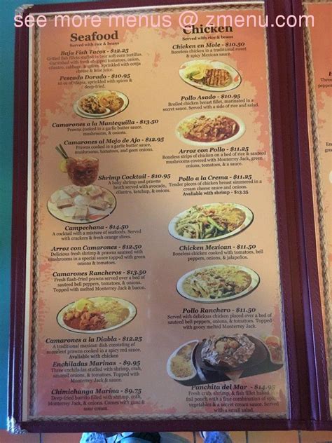 Menu at El Chapala restaurant, Pisgah Forest, 69 Hendersonville Hwy