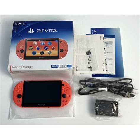 【やや傷や汚れあり】playstation Vita Psvita 本体 Wi Fiモデル ネオンオレンジ Pch 2000 中古 メモリー