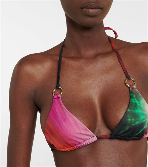 Mini Ring Bikini Top In Multicoloured Louisa Ballou Mytheresa