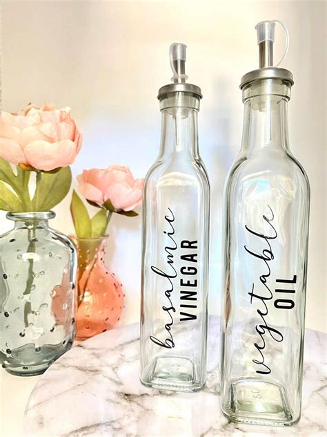 Personalized Glass Oil Bottle Oil Bottle Vinegar And Oil Etsy Personalized Glass Bottle