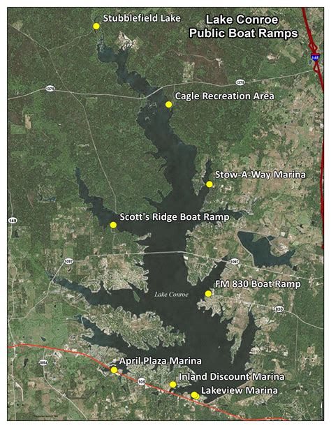 Public Boat Ramps on Lake Conroe - San Jacinto River Authority