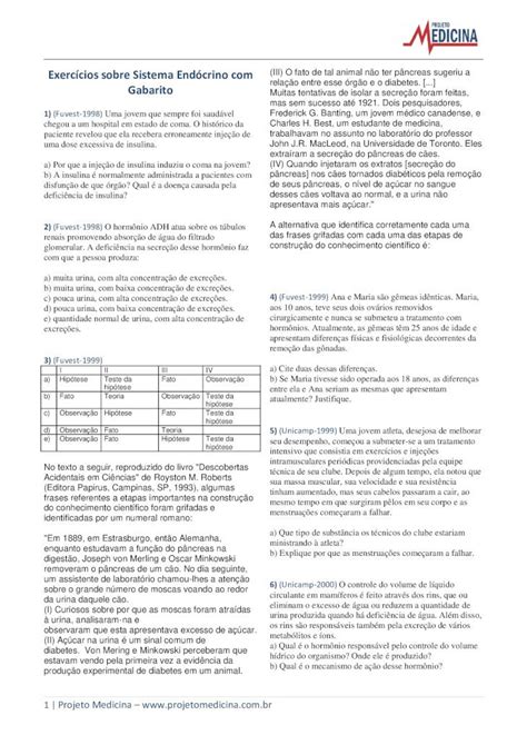 PDF Exercícios sobre Sistema Endócrino PDF fileExercícios sobre